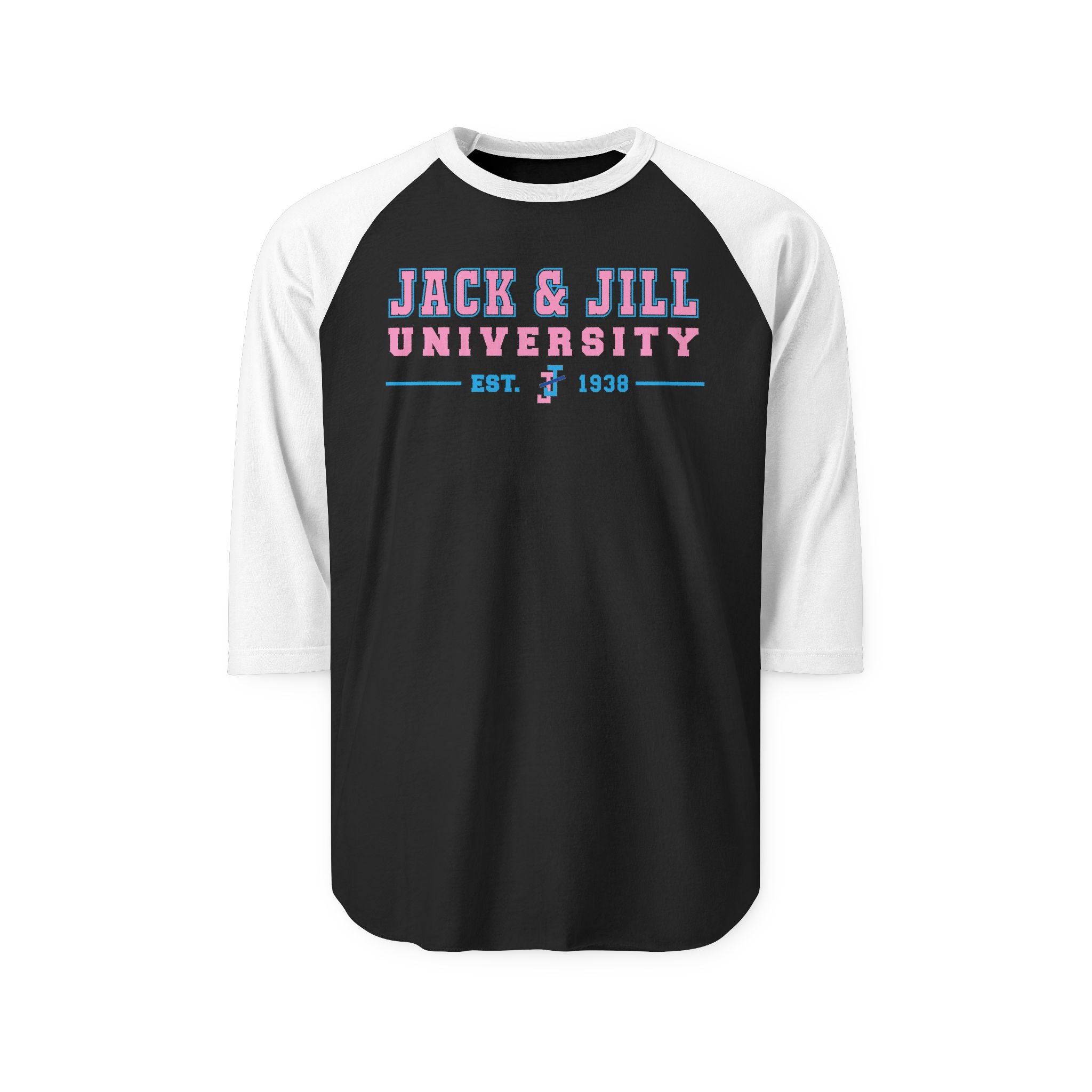Jack & Jill of America University Raglan Shirt — 'Est. 1938' Collegiate Baseball Tee