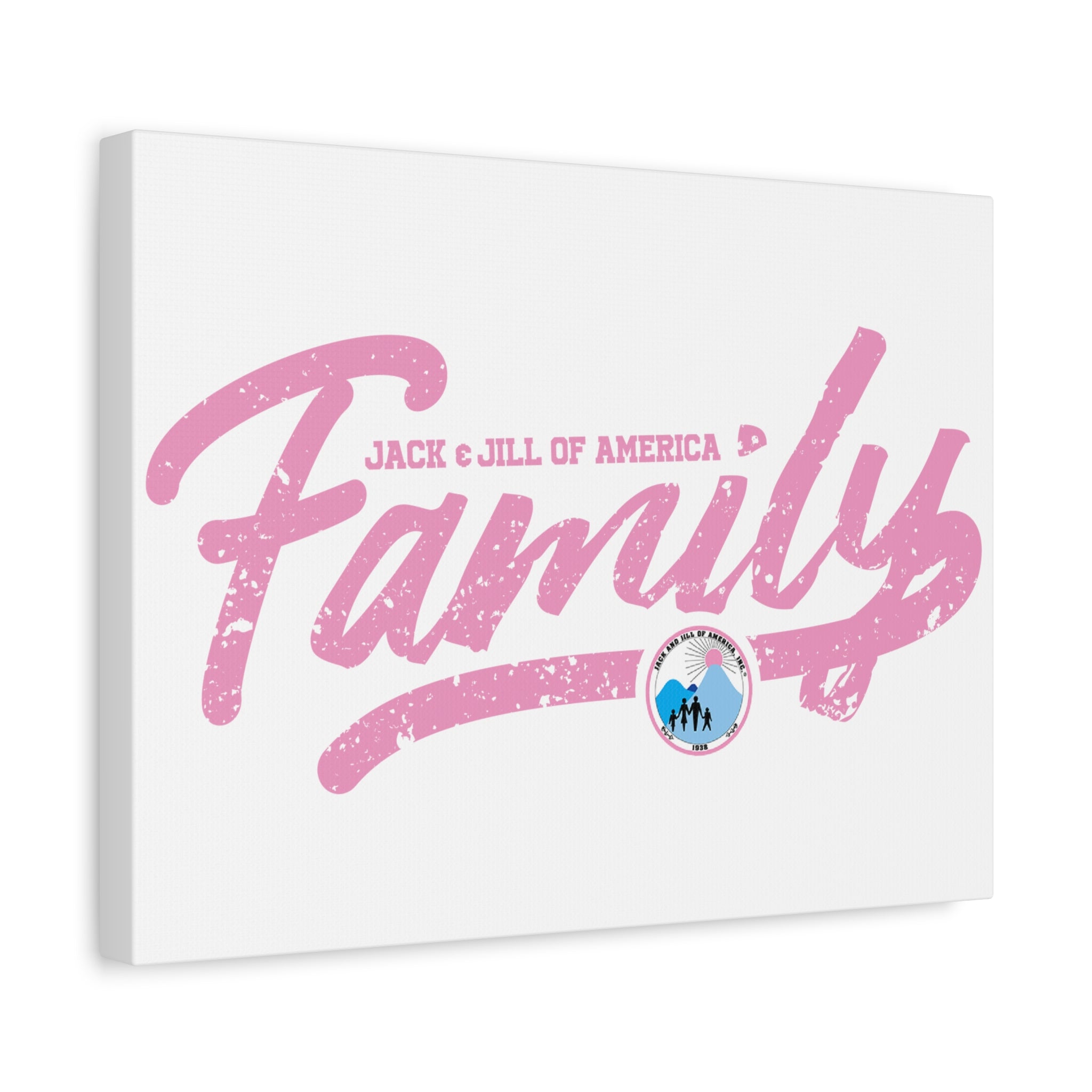 jack and Jill of America Family Script Matte Canvas Wall Art