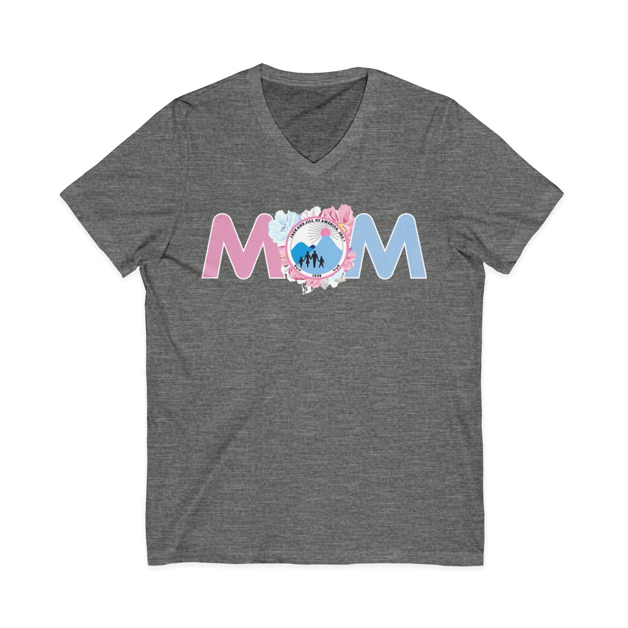 Jack and Jill of America Flowers for Mom V-Neck Tee
