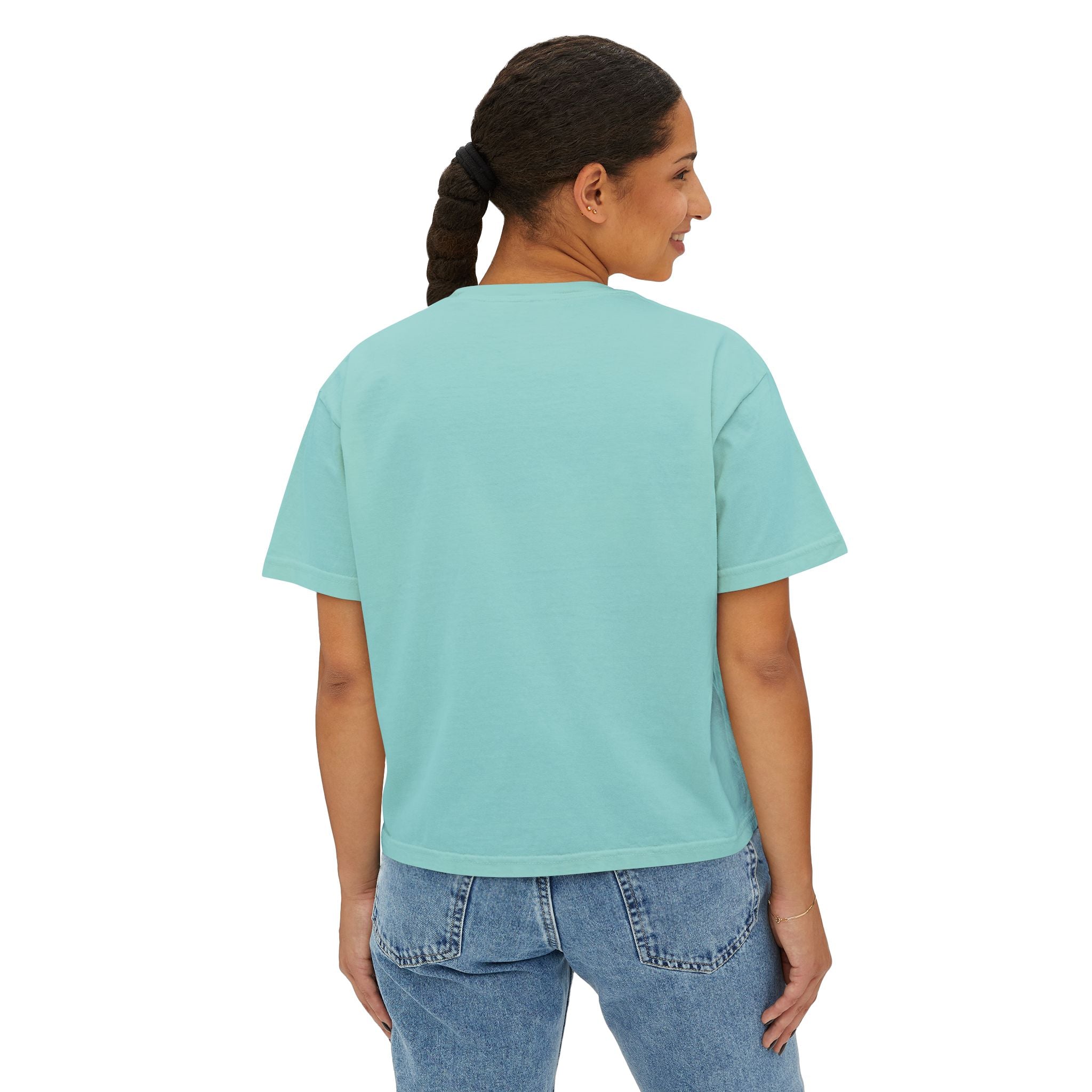 Jack & Jill of America Bubble Retro Crop Tee — Women's Boxy T‑Shirt
