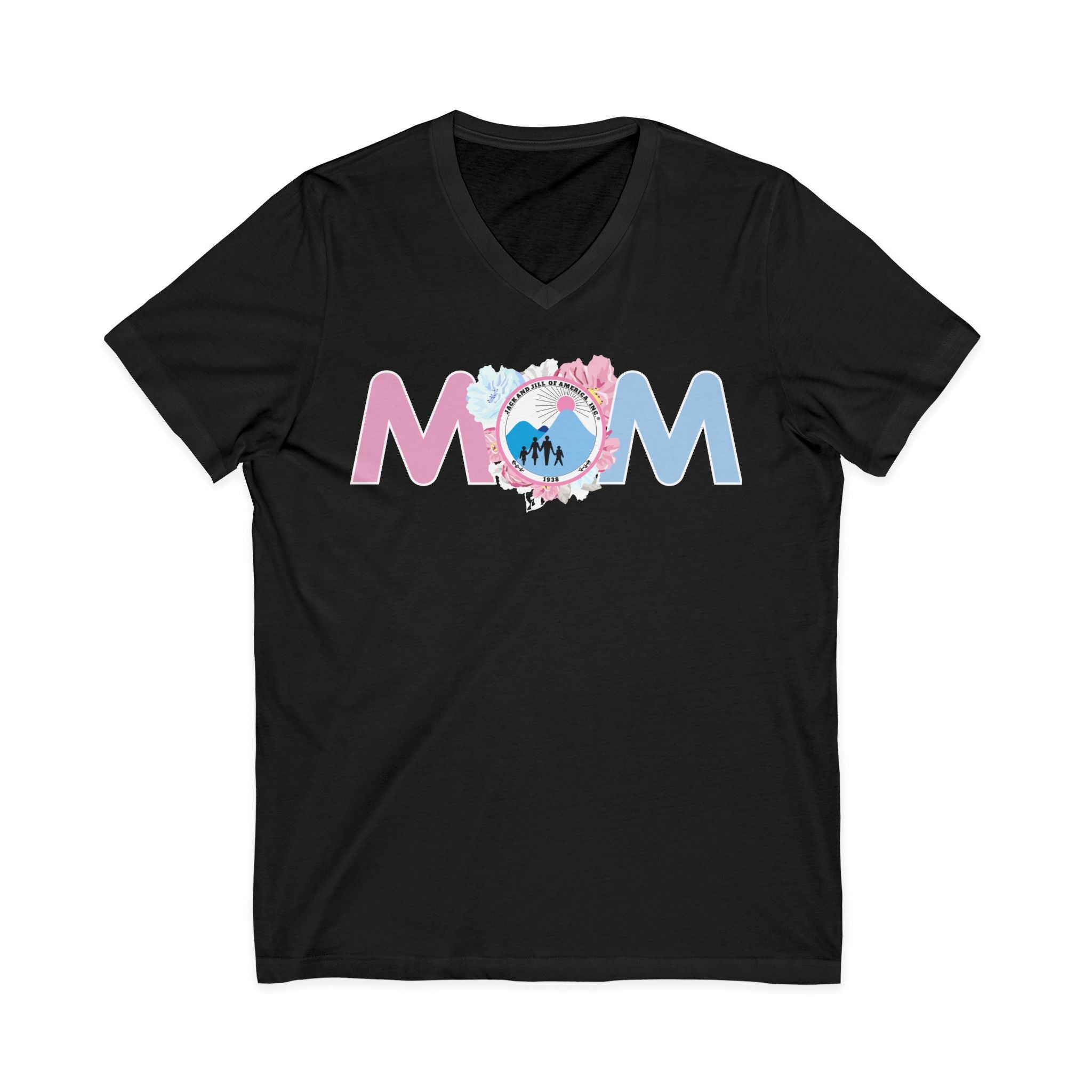 Jack and Jill of America Flowers for Mom V-Neck Tee
