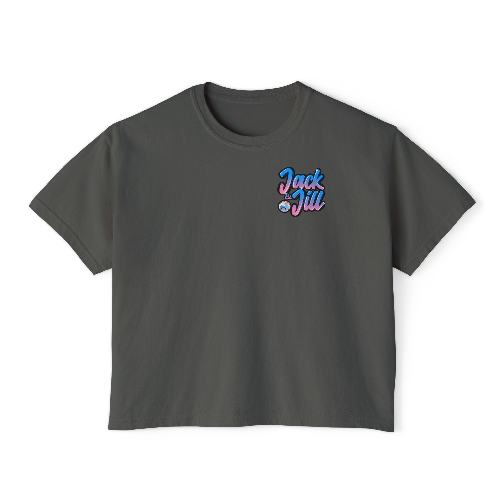 Jack & Jill of America Bubble Retro Crop Tee — Women's Boxy T‑Shirt