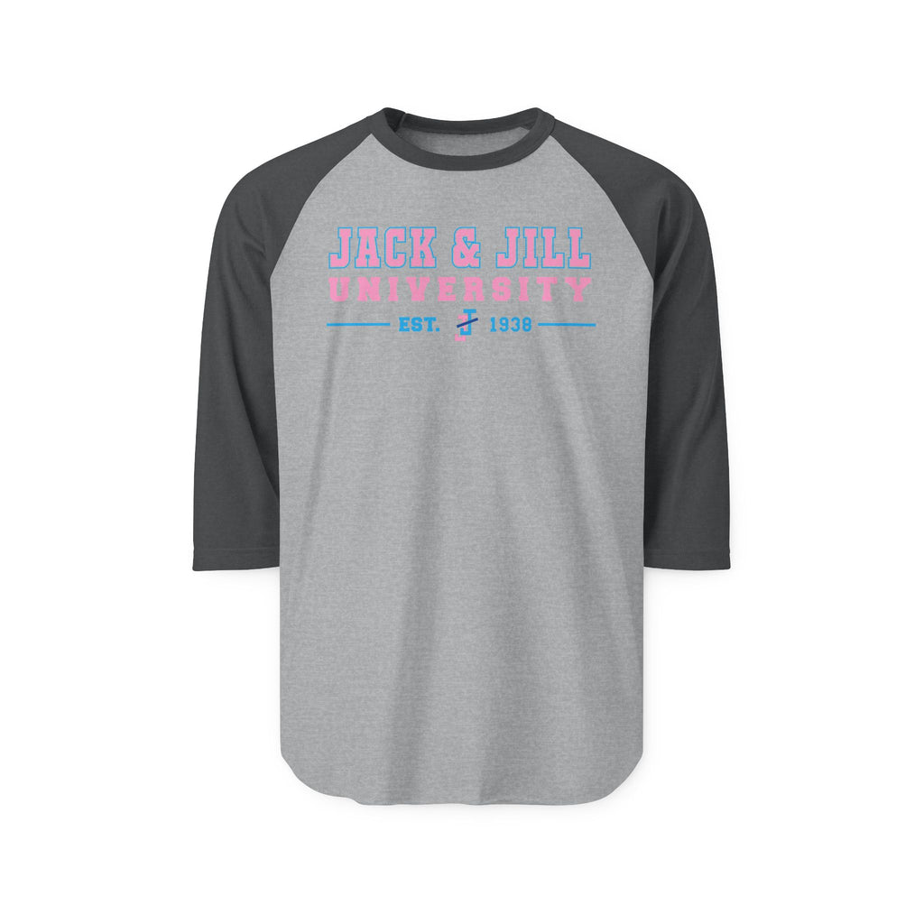 Jack & Jill of America University Raglan Shirt — 'Est. 1938' Collegiate Baseball Tee