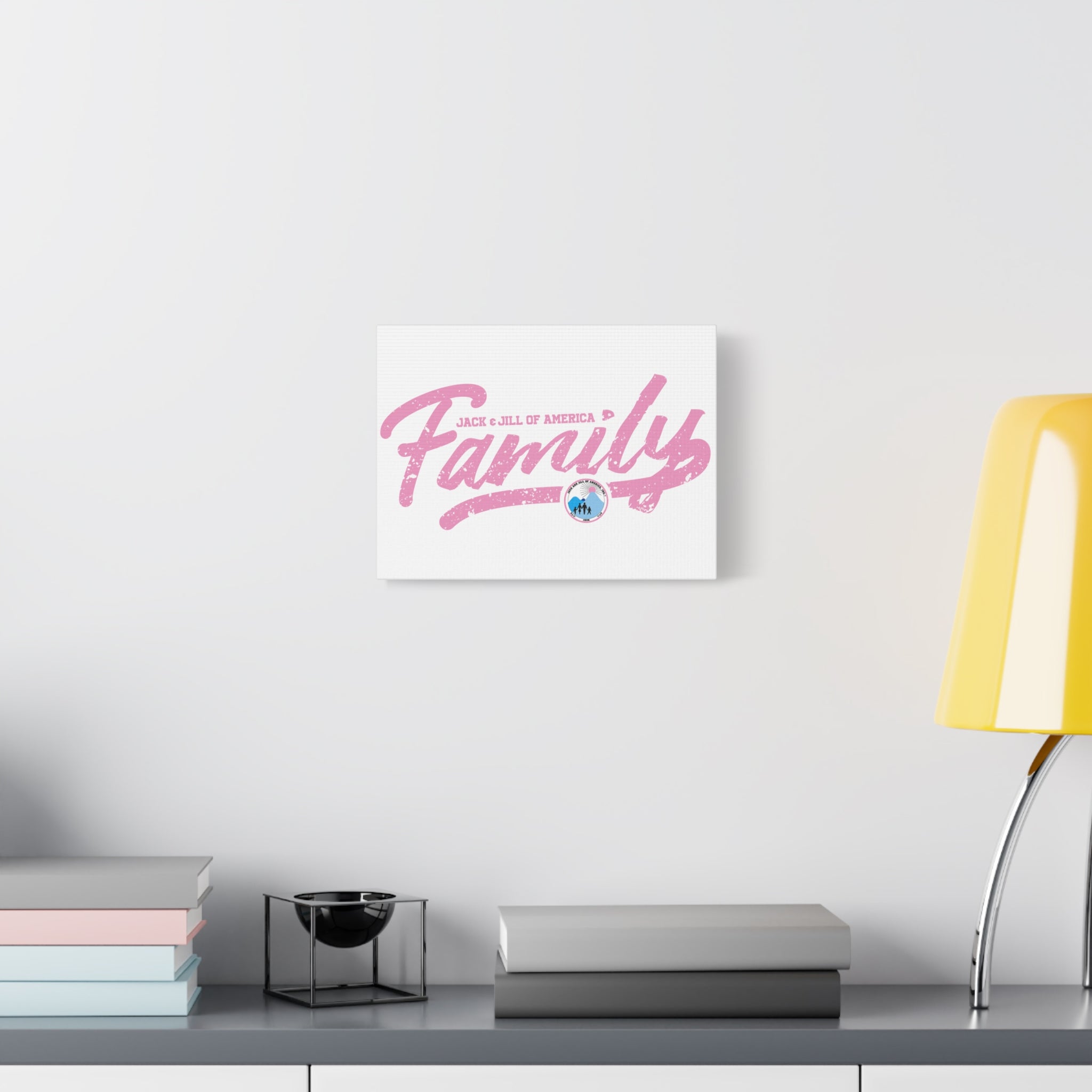 jack and Jill of America Family Script Matte Canvas Wall Art